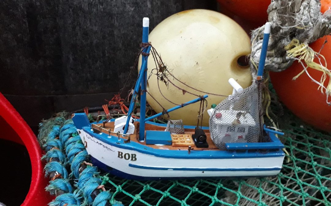 A little boat named Bob found on the beach in Ullapool