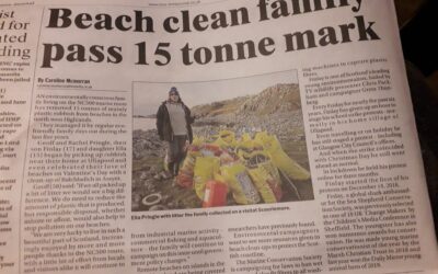 5 Years and 15 Tonnes Cleaned from Beaches by The Pringle Family